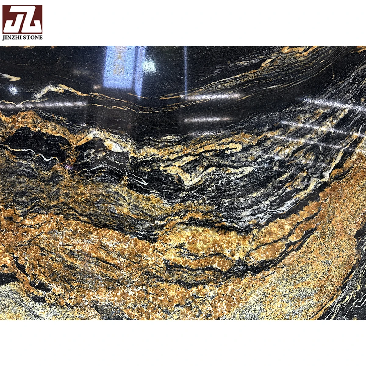 Brazilian Magma Gold Granite Polished Magma Natural Black Taurus Granite Slabs Tiles