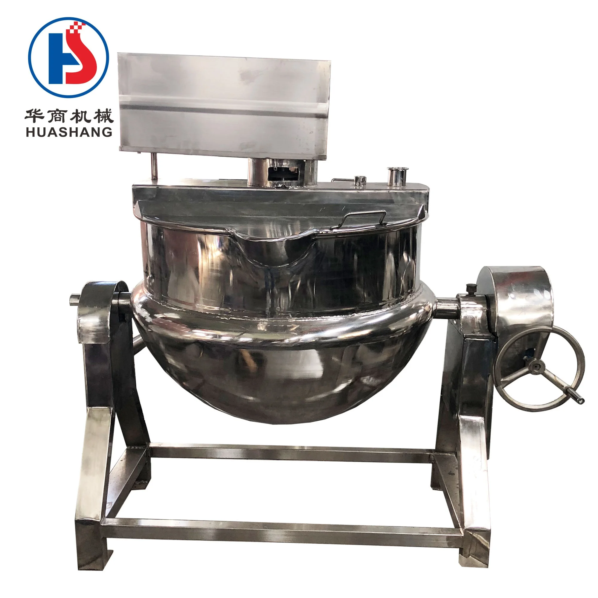 STEAM JACKETED KETTLE gas heating jacketed kettle jacket kettle with agitator  mixer