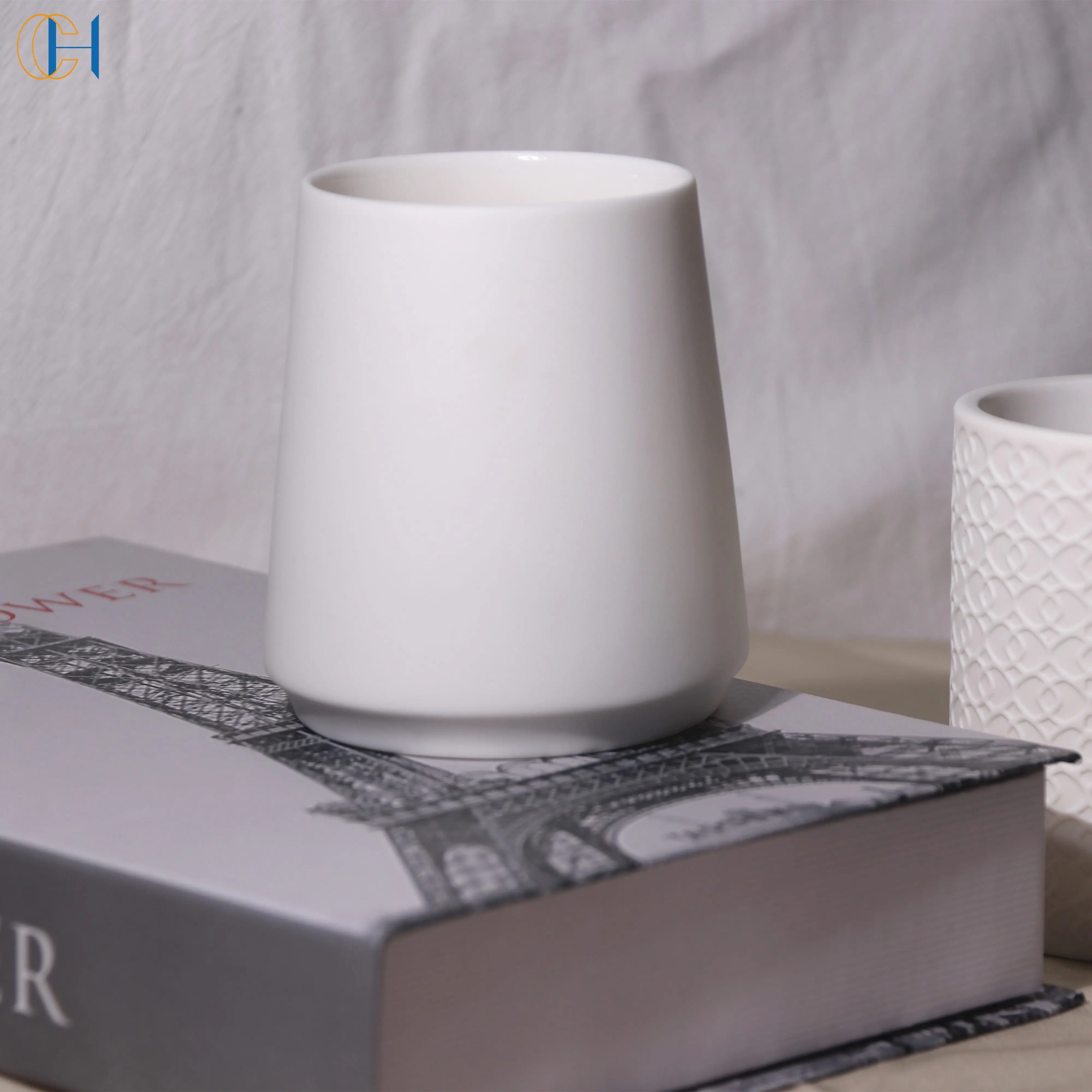 C&H Multi-use Plant Pot Empty Soy Wax Porcelain Candle Vessel