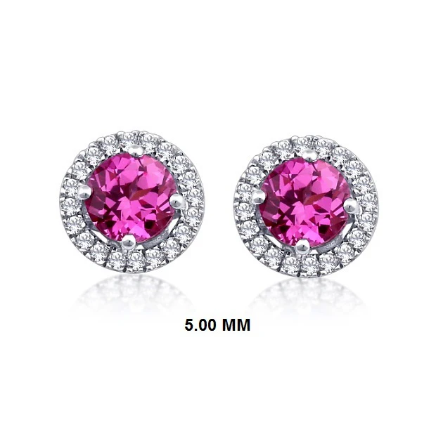 Factory Price Multicolor cubic zirconia halo earrings