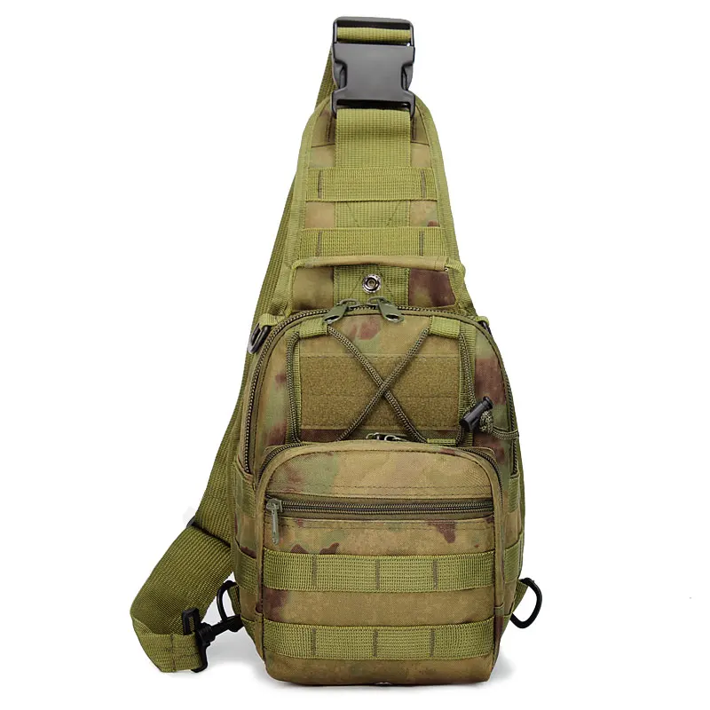 JSH Anti Theft Chest Bag Assault Range Tactical Chest Bag Hiking Traveling Camo 25L Nylon Shoulder Best Sling Backpack
