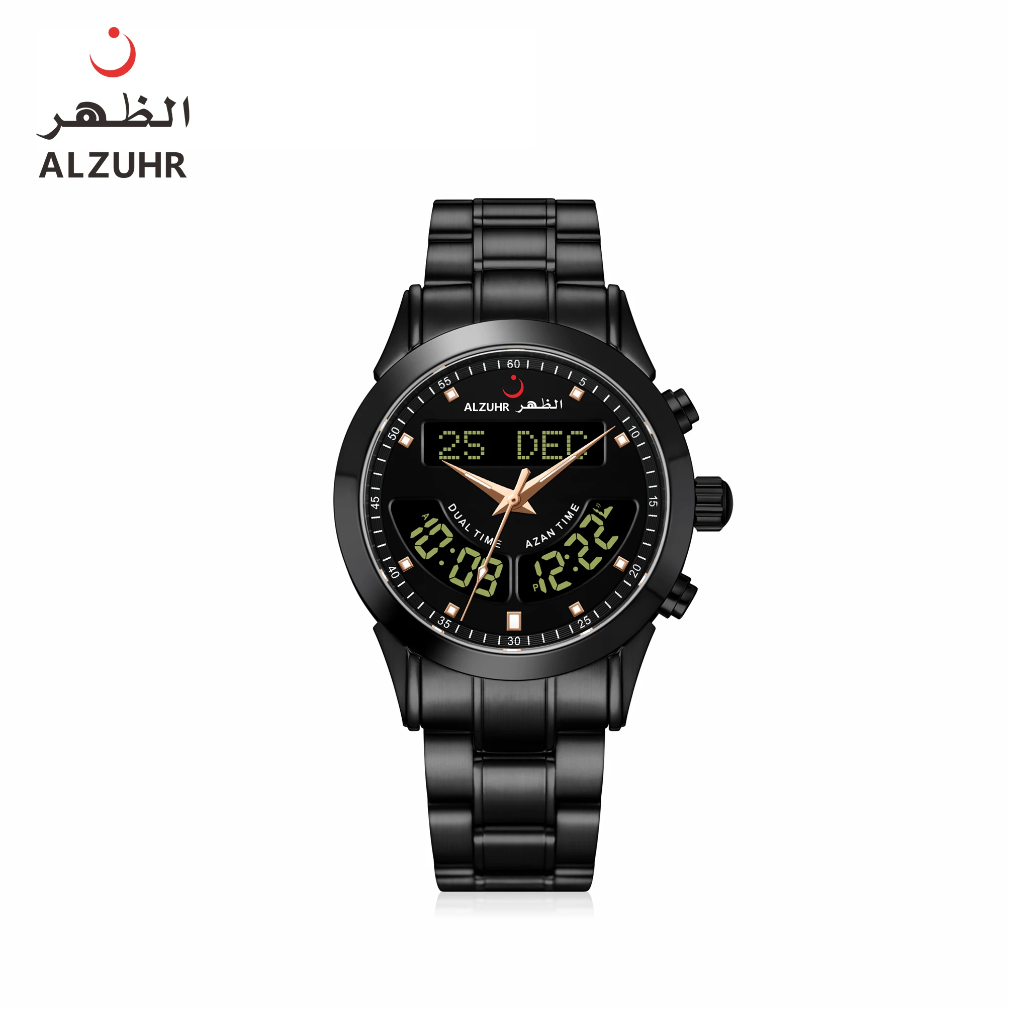 Best Wholesale Price Hijri Calendar Arabic Dial Luxury Men Alfajr Watch For Reminder Prayer