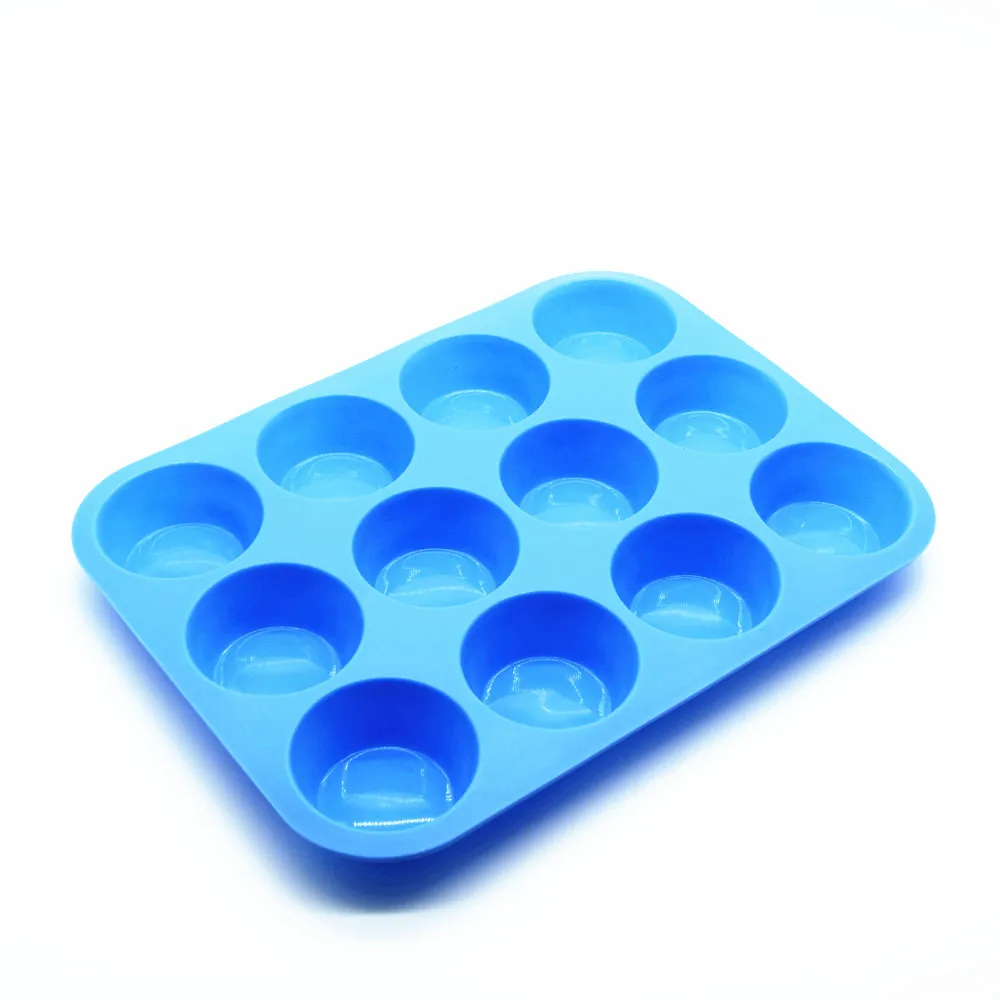 Non Stick Muffin Pan 12 Cups Silicone Molds Cupcake Pans Mini Muffin Pans Baking Supplies for Baking Muffin