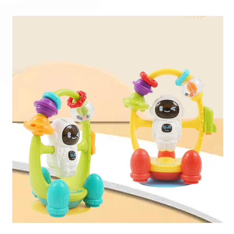 Sound lighting dining table musical suction cup plastic kids rattle toys