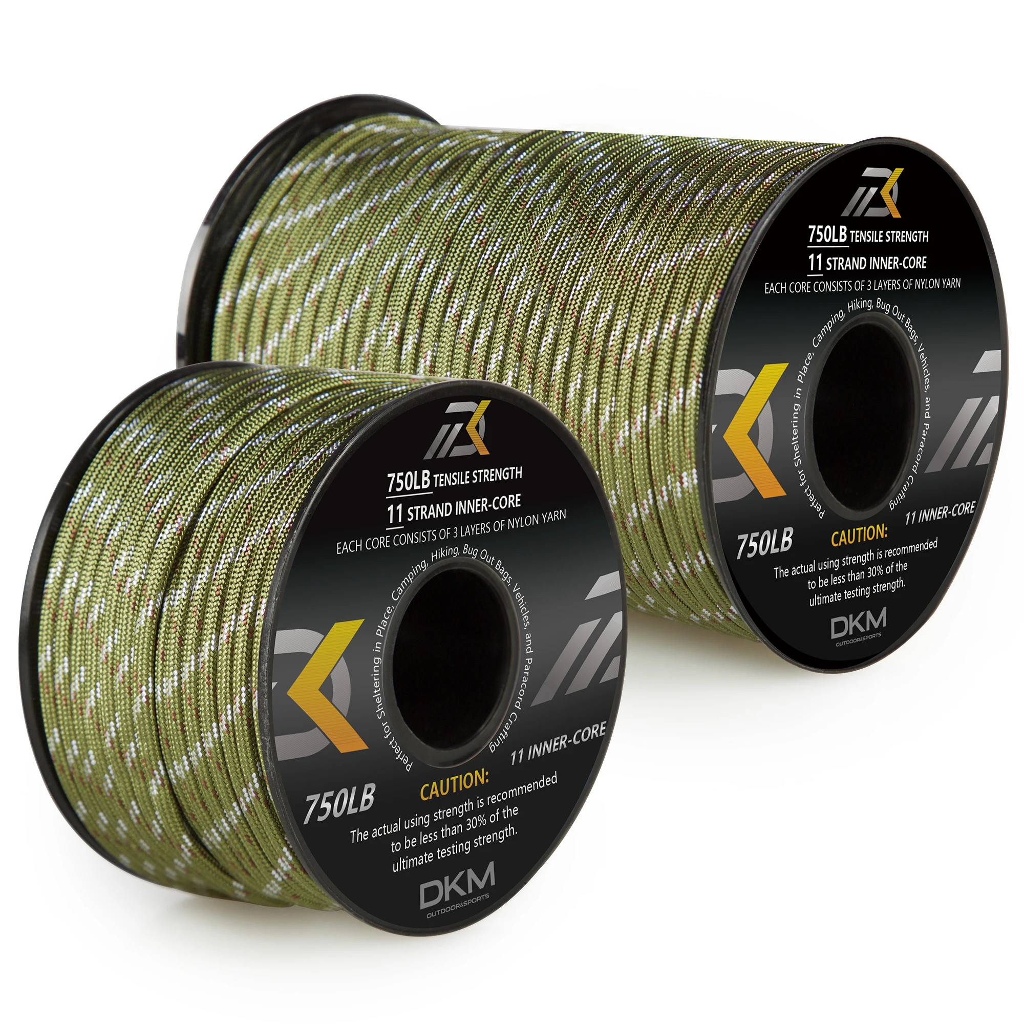 Wholesale paracord 550 3 cores 7/11 strands 4mm green nylon paracord 550lb paracord for camping and DIY