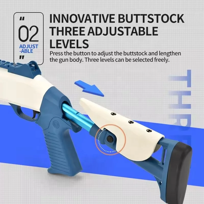 Shell Ejection Rifle Toy Gun Lever Action Soft Bullet Gun Foam Blaster with Protective Goggle for Teen Youth