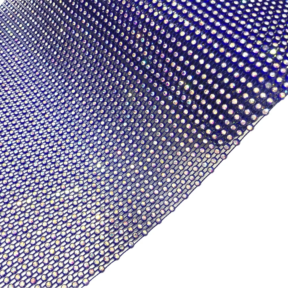 S129 оптовая продажа, разрезаемая эластичная тянущаяся блестящая сетчатая ткань со стразами для рукоделия, Тканевая обувь, аксессуары для сумок