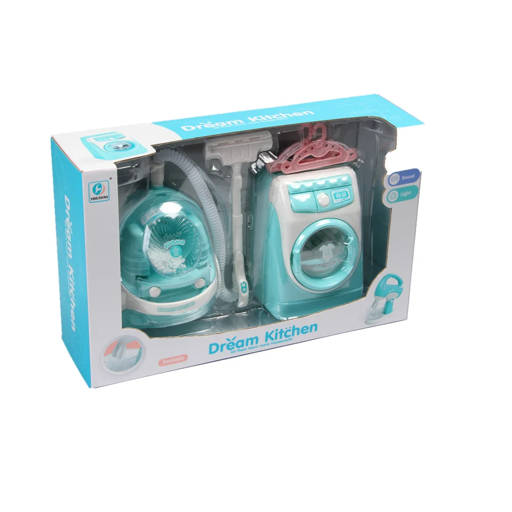 DF electronic toys vacuum cleaner and washing machine simulation kids play house household Electric Appliances