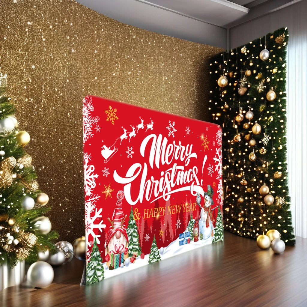 Factory Sale Custom 8ft Portable Trade Show Advertising Banner Display Tension Fabric Tension Fabric Trade Show Equipment