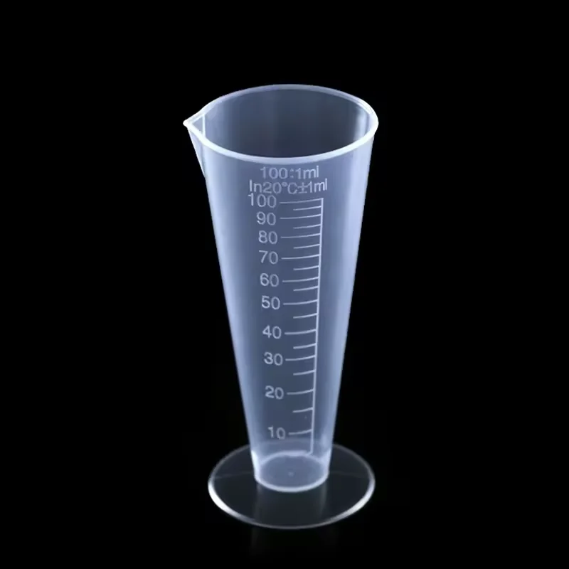 Factory Supply High Quality Lab 50ml PP Plastic Conical Measuring Cup