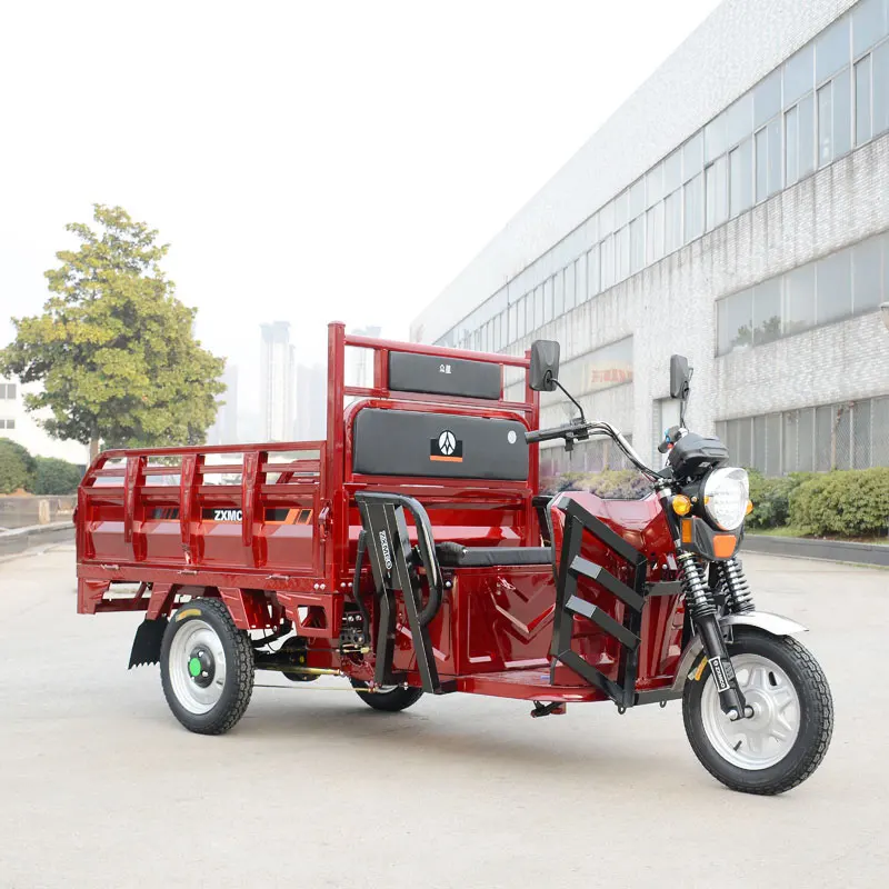 BEST selling trike motorcycle 1000w  60v lead acid Electric Tricycles  OEM Cargo Truck Big Wheel Tricycle