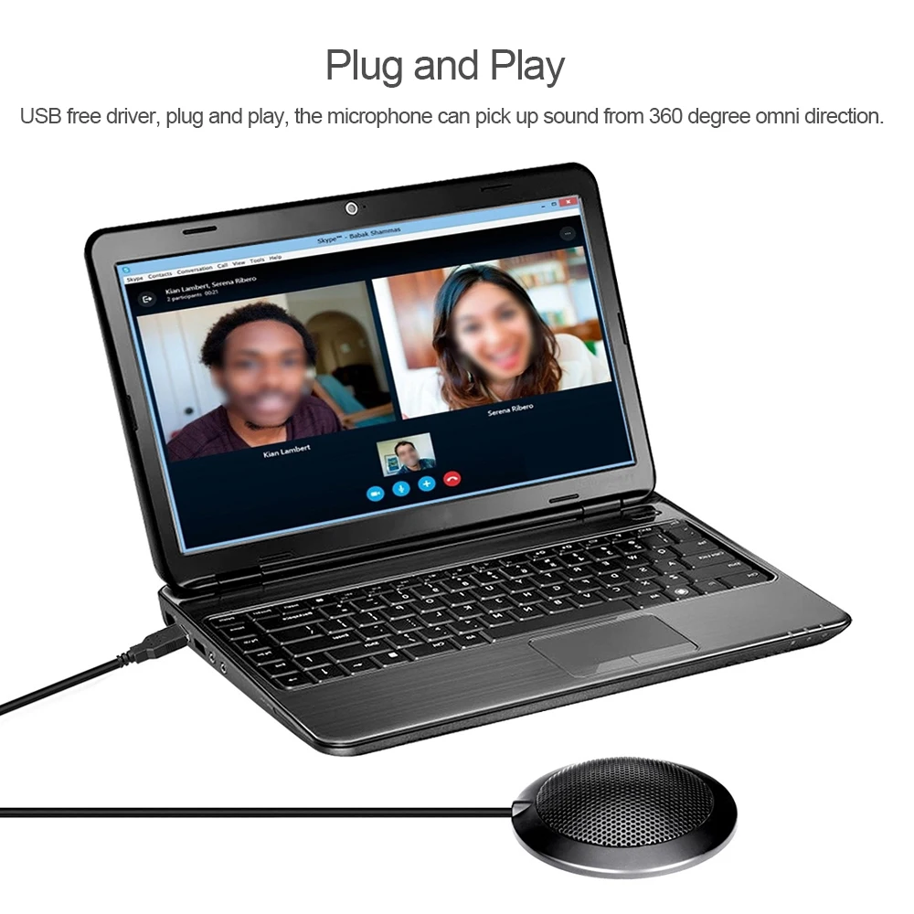 Высокое качество стерео всенаправленный пикап конденсаторный микрофон USB разъем для настольных ПК компьютер