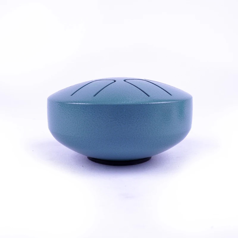 2023 new design 3.8 inch 6 tongue moss blue  hank drum balmy mini steel tongue drum