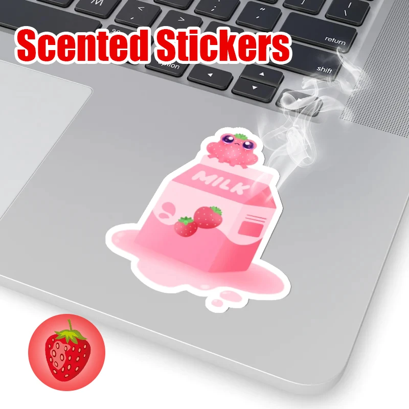 Custom Adhesive Fragrance Scraping Smelly different scented Scratch and sniff  Printing reward positive Stickers