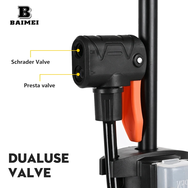BM Portable Bicycle Accessories Bicycle Hand Pump Road Bike Floor Pumps with Gauge bicycle air pump