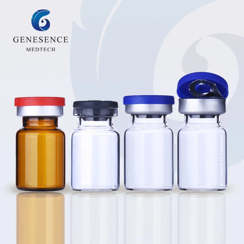 6ML Injection Liquid Bottle Tubular Sterile Powder Pharma Vials Aluminium Caps Glass Vial