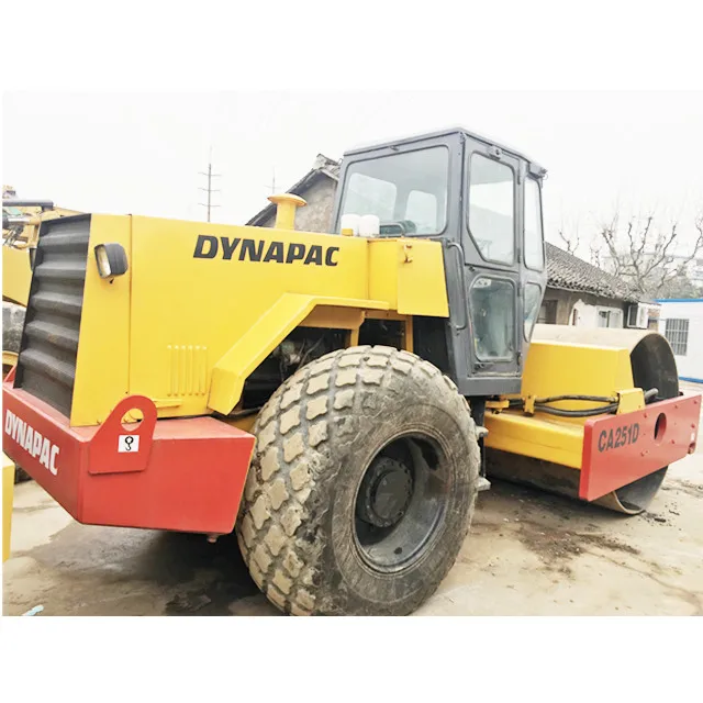 Second Hand Used Dynapac CA251D Single Drum Vibratory Dynamic Road Roller Machine For Sale