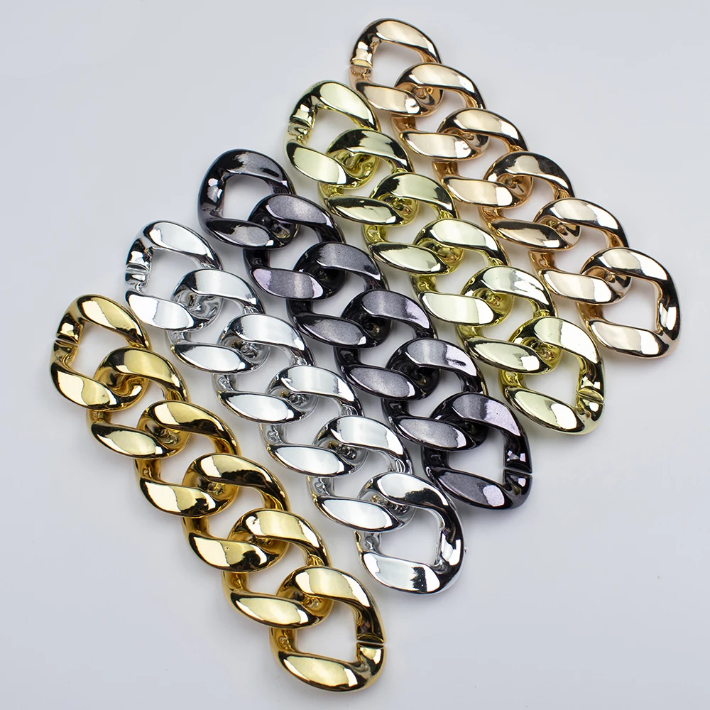 MELLON Acrylic Chain 35x40mm gold Bag Handle 60cm Chain Strap Replacement for DIY Handbags Crossbody Shoulder Bags