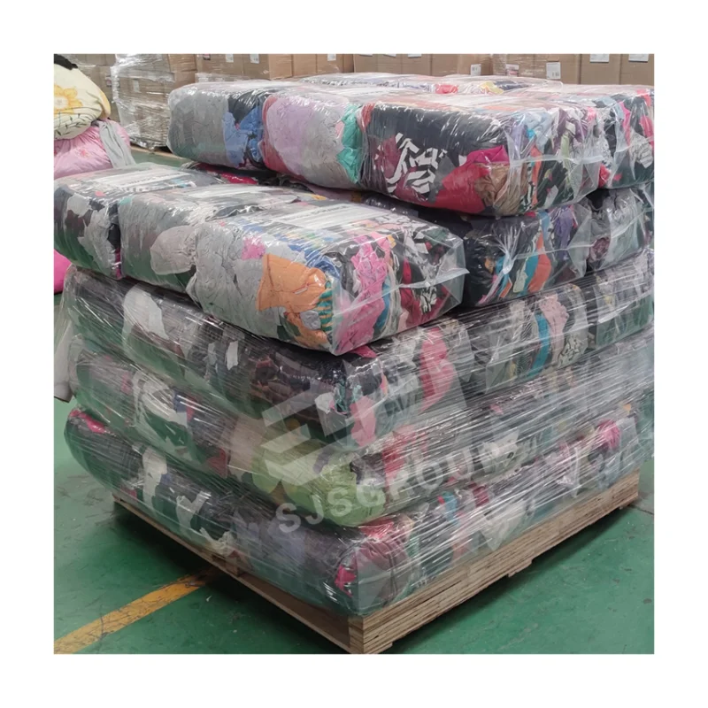 IMPA 232908 Free sample 25Kg 10Kg 15KG BAG wiping rags recycled T Shirt rags 25-55cm for Machine industrial oil absorption