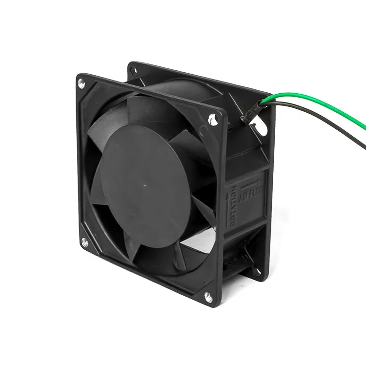 Wholesale plastic 9238 ball bearing powerful high cfm air cooling fan black Axial flow fan