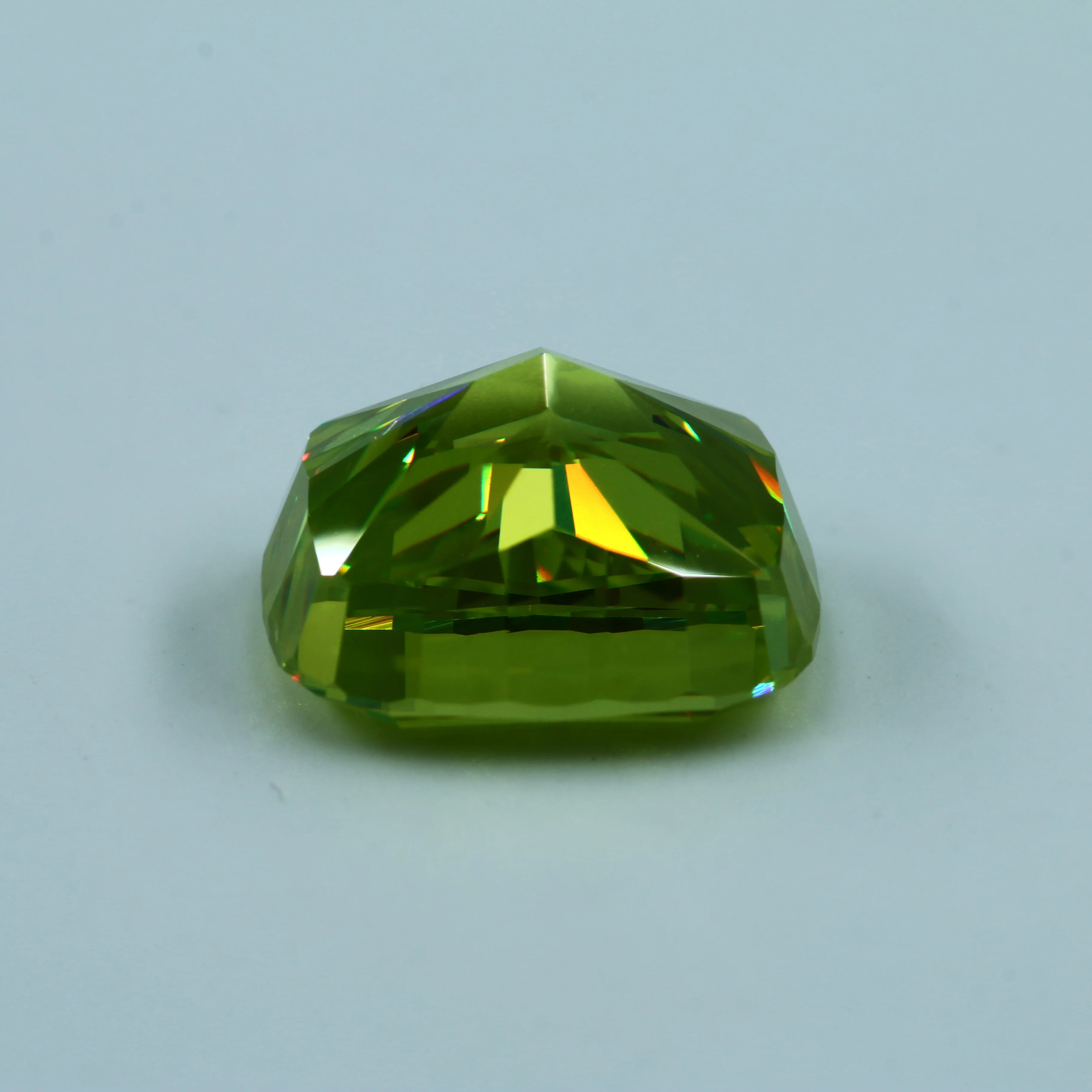 HanYu High Quality 5AAAAA Zircon Stone Wholesale Cushion Ice Cut Olive Cubic Zirconia CZ Gemstone
