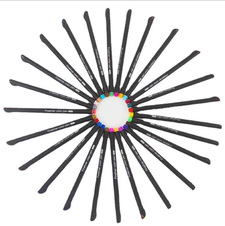 Wholesale 12/24/36 mulit Colors Art Marker Waterproof 0.4mm Sketching Fineliner Pen for Student