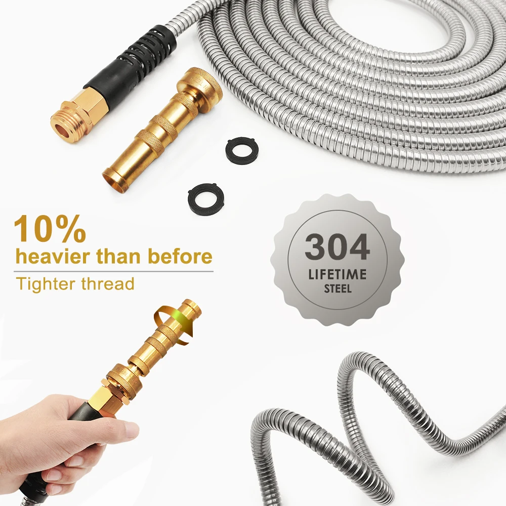 Cesun 3FT Stainless Steel Metal Garden Hose Amazon Top Seller Stock in US