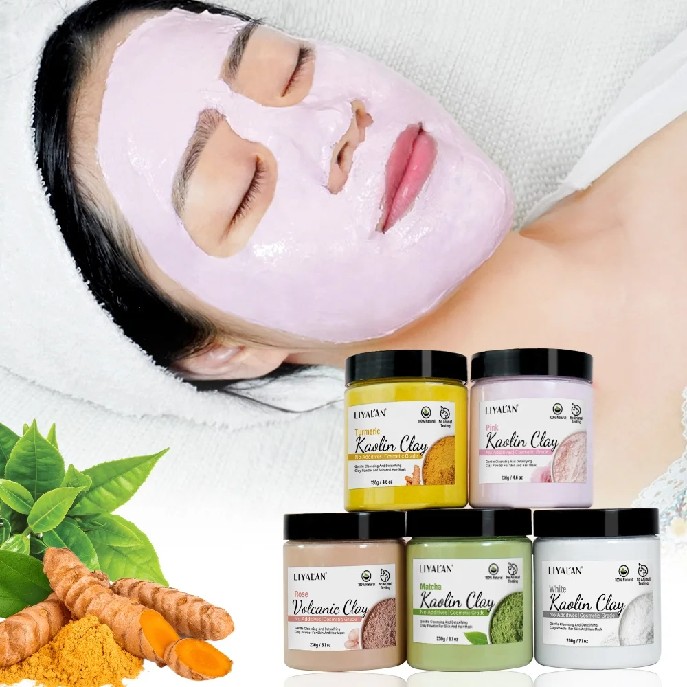 Natural Face Spa Diy Rose Kaolin Mask Powder Skin Whitening  Clay Mask Organic Face Mask Powder