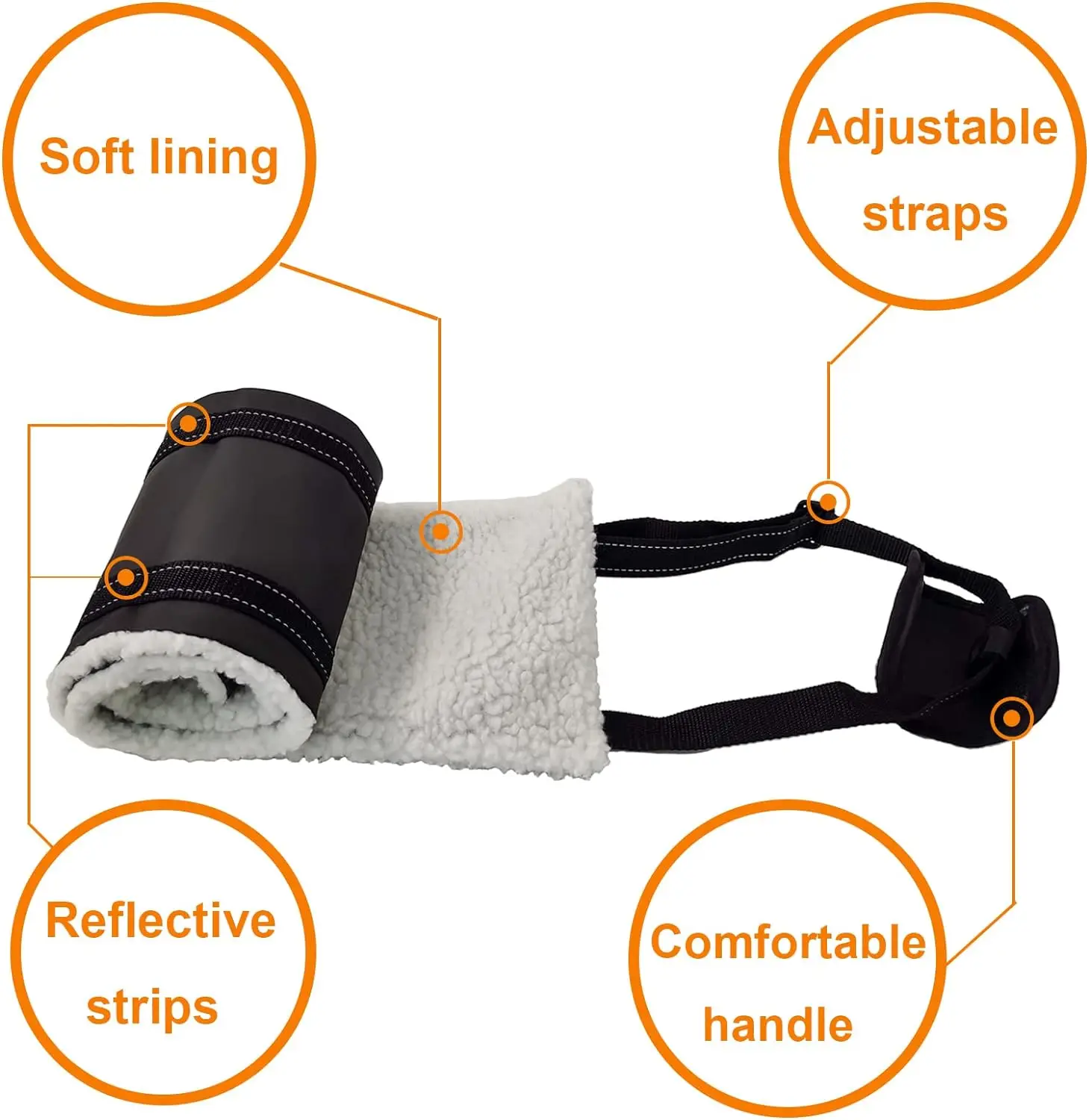 Dogs Lift Full Body Support Rehabilitation Harness Carry Sling Dog Rear Hip Leg For Disabled Pets