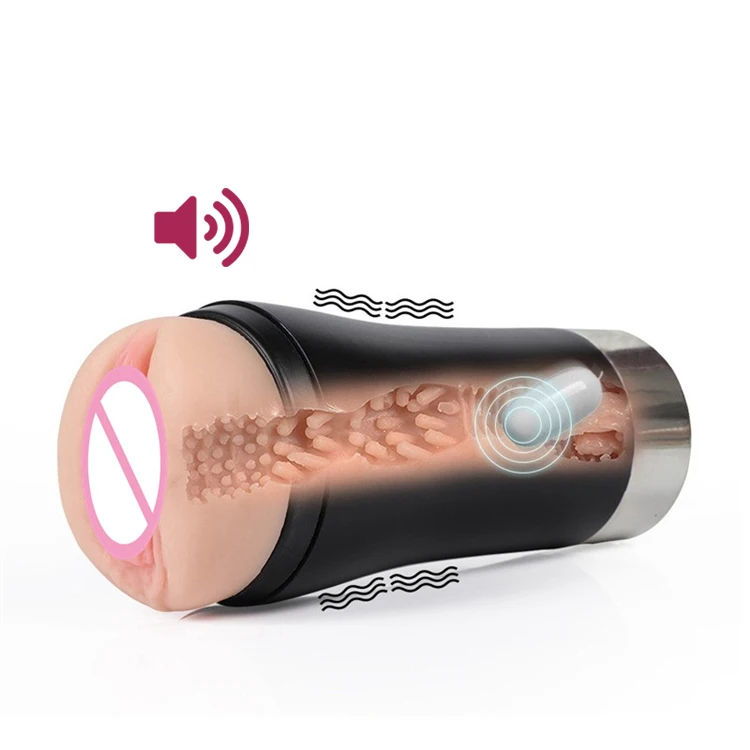 Automatic Male Masturbator Cup Vagina Masturbation Pussy Vibrator Pronunciation Sex Toy For Men Goods Adults
