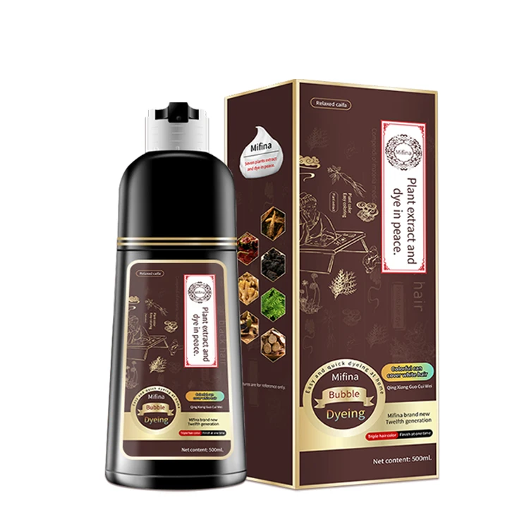 Factory wholesale black hair dye shampoo