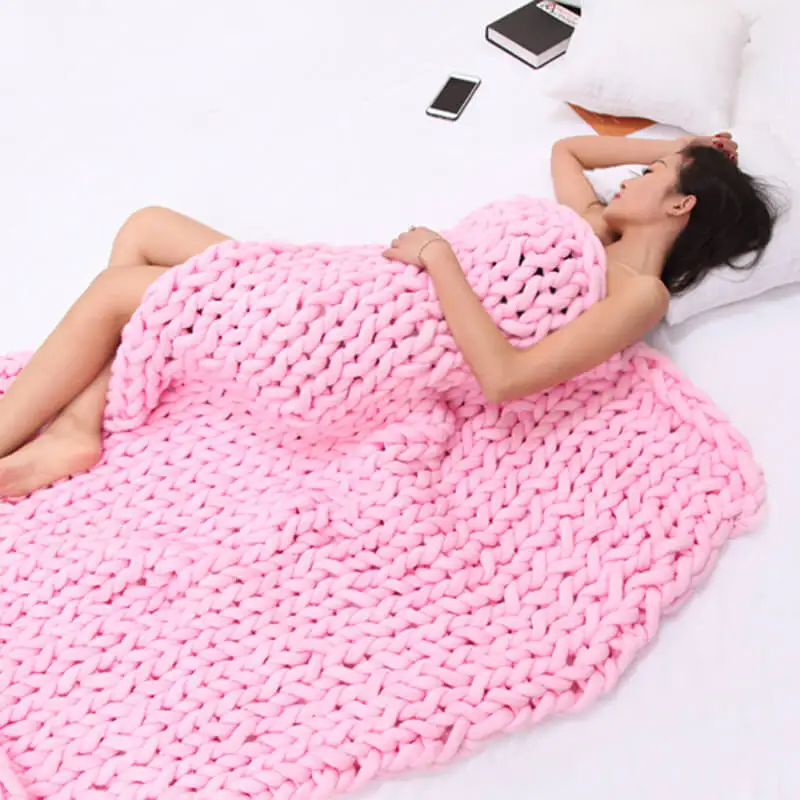 Оптовая продажа, вязаное одеяло кремового цвета для дивана i @ home