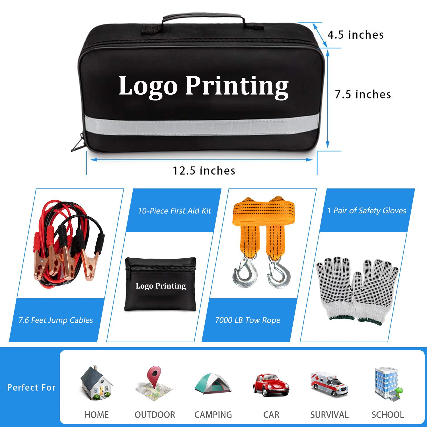 Всегда подготовленная дорожная помощь автомобильный комплект для аварийной помощи/комплект для аварийной помощи на дороге/комплект для аварийной помощи на автомобиле с пусковым кабелем
