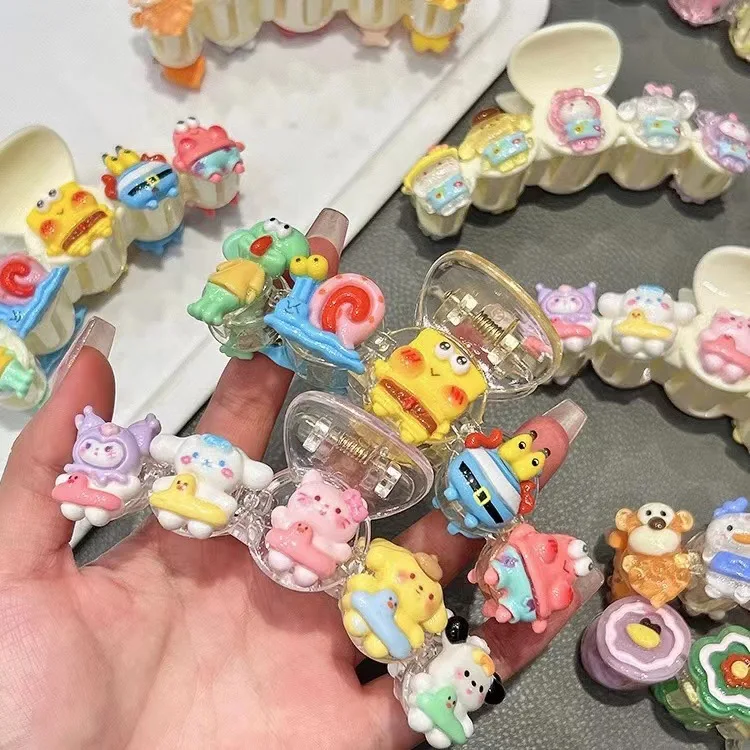 Wholesale Acrylic Claw Clip Cute Cartoon Claw Hair Clip Girl Pan Hair Shark Clip Versatile Hair Accessories