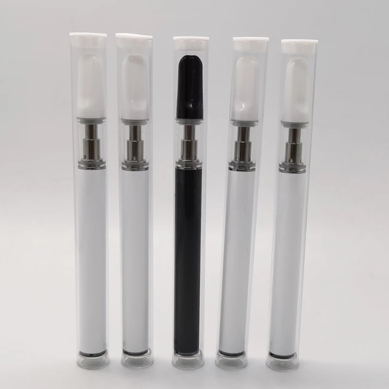 
MOQ 50PCS Fast Shipping 510 Vape Starter Kits PVC Tube Packing 0.5ml Empty Vape Pen 