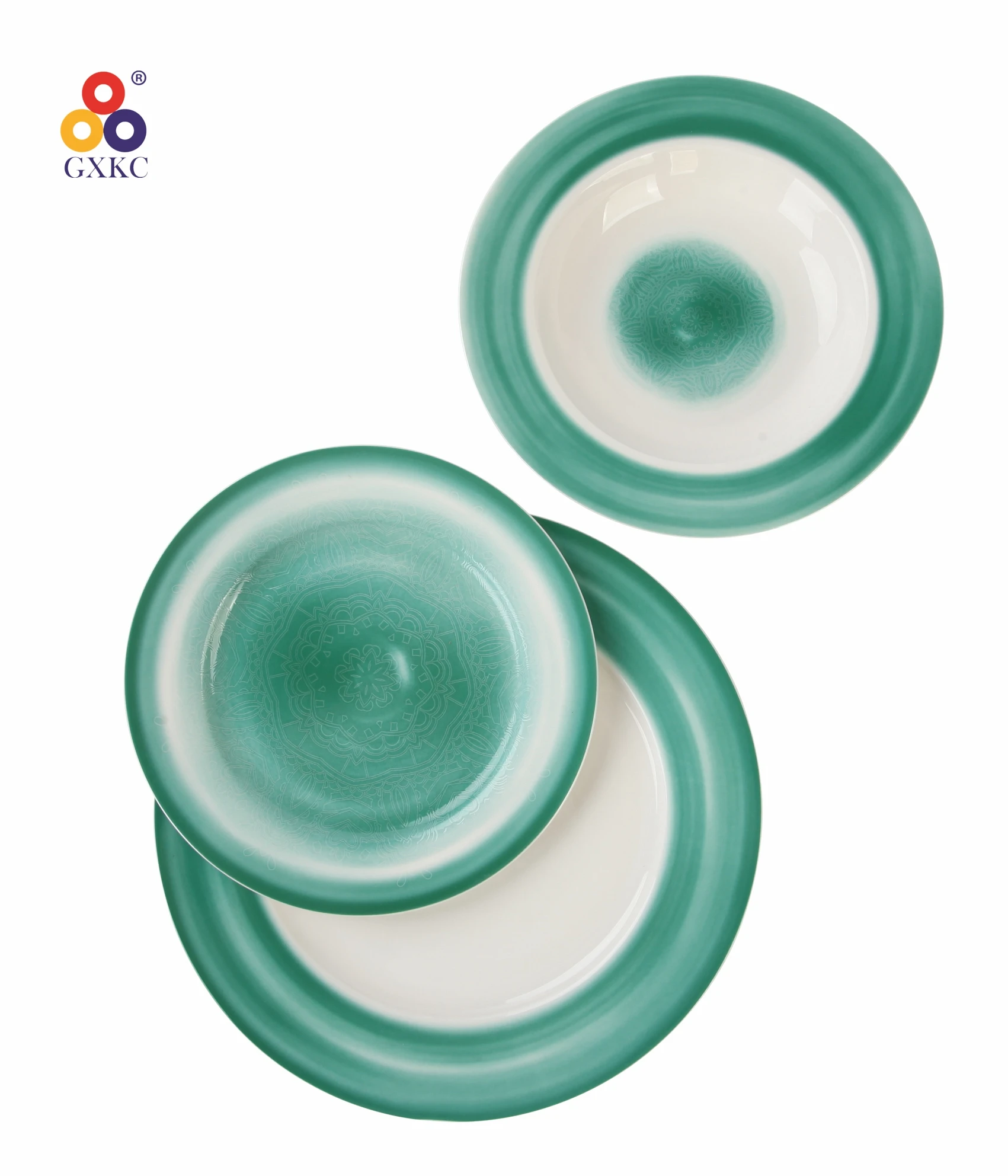 GXKC Italy style rustic 30pc ceramic tableware porcelain new bone china dinnerware sets