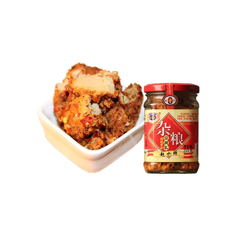 Red bean curd coarse grain flavor spicy fermented milk go with rice fermented bean curd