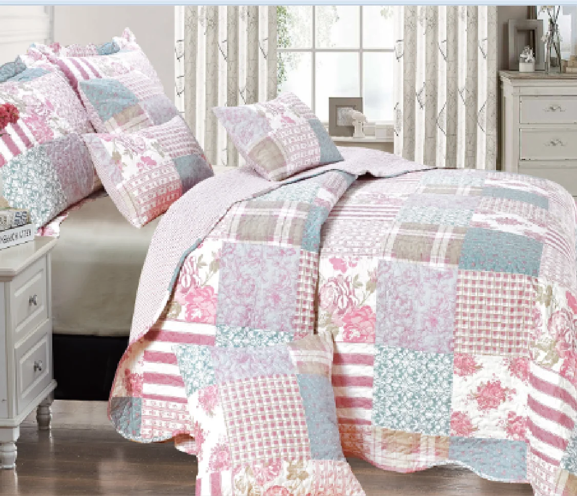 2022 Spring season popular quilt sets kinds of patterns available fabric quilts customized size bedding covers for room