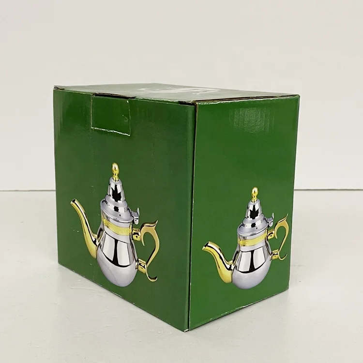 Oriental 2024 Ramadan Part Gold Tea Making Pot Dallah Stainless Steel Induction Moroccan Small Teapot for One