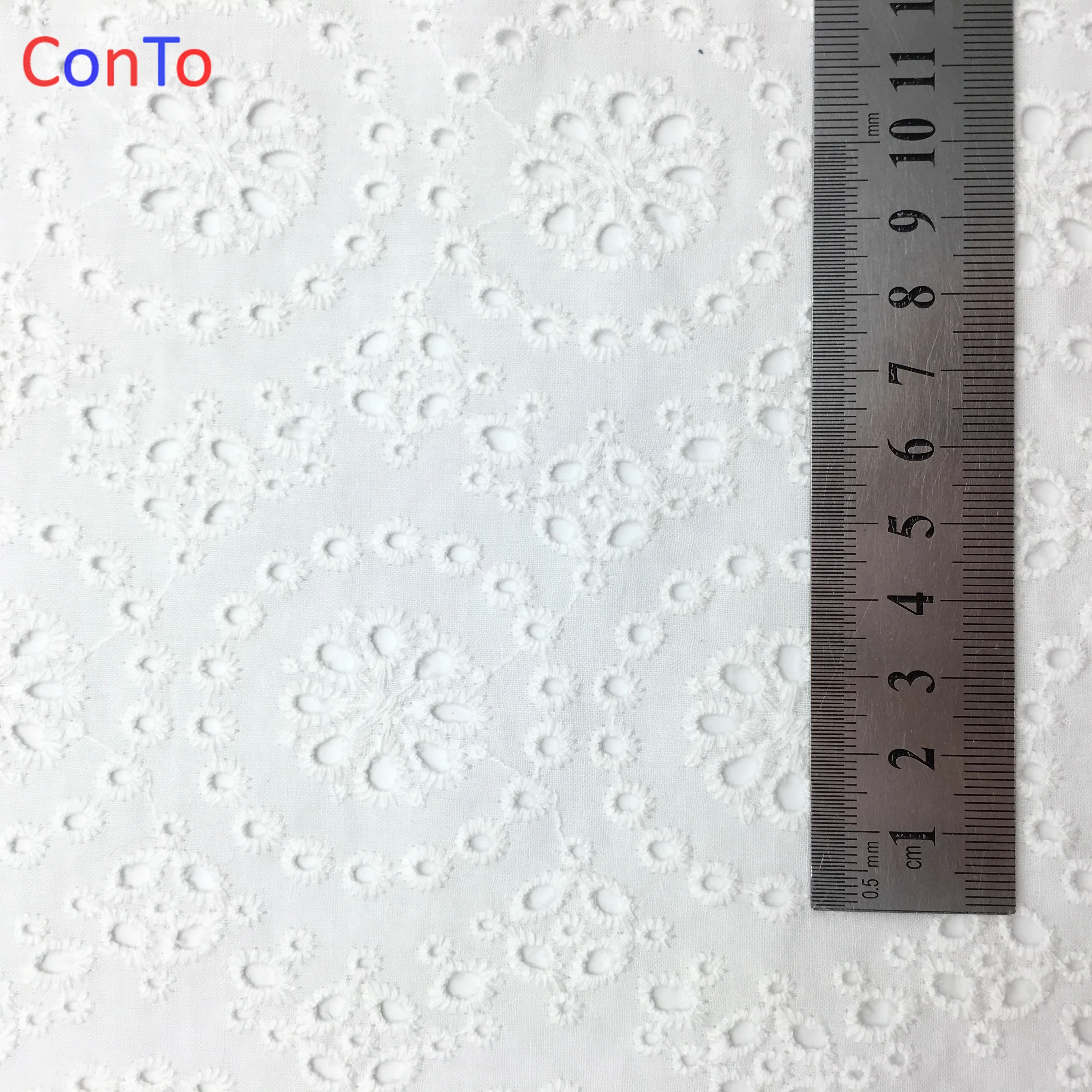 Хорошо продаваемые кружевные хлопчатобумажные ткани с вышивкой