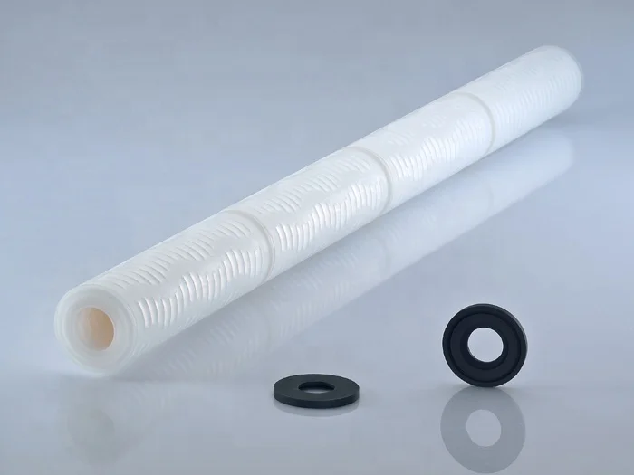 0.1 0.22 Micron Filter 10 20 inches PES Membrane Pleated Filter Cartridge  For Water Filtration