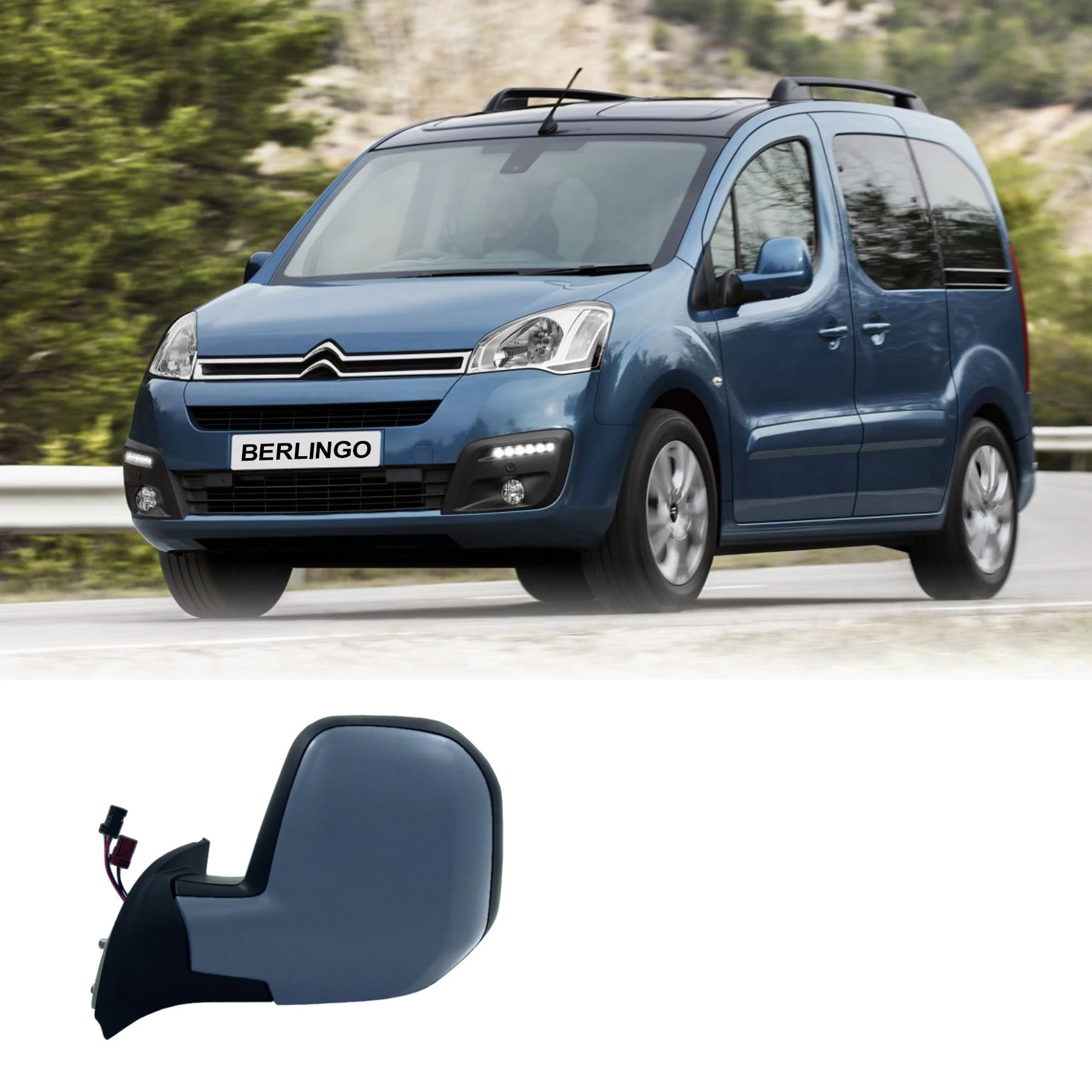 Left Side Car rearview Mirror for CITROEN BERLINGO 2008-2012