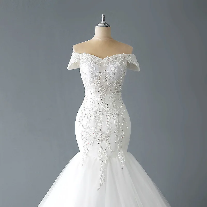Заводская мода Vestido De Noiva свадебное фатиновое женское платье