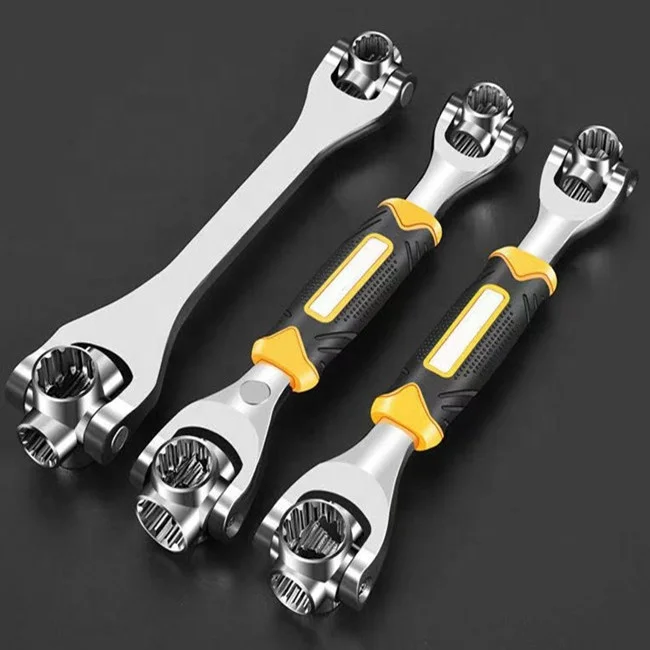Multi-function universal hardware tools ratchet socket wrench 8-in-1 8-21mm fast hexagonal ratchet repair tool set
