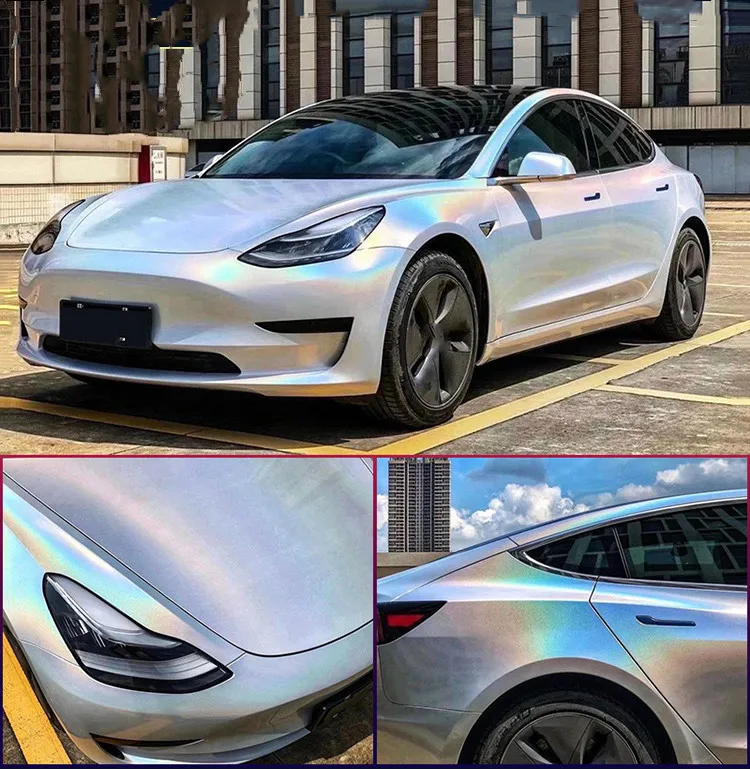 
Holographic Chrome Laser Rainbow Eco Solvent Large Format Inkjet Car Stickers Materials Pvc Self Adhesive Vinyl For Printing 