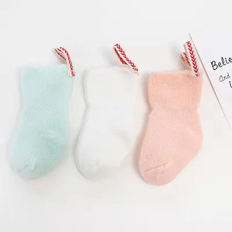 2021 новая однотонная Удобная хлопковая Детская сумка для носков до щиколотки