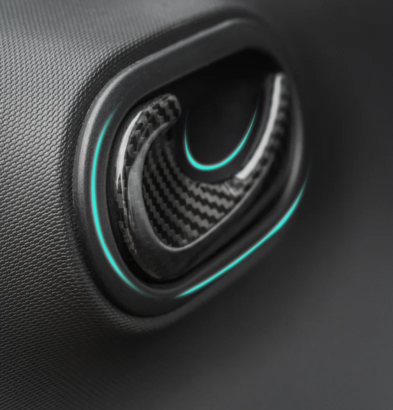 Carbon Fiber Auto Parts Interior Door Handle Cover For Smart 453 Fortwo Forfour Carbon Fiber Interior Accessories Sticky