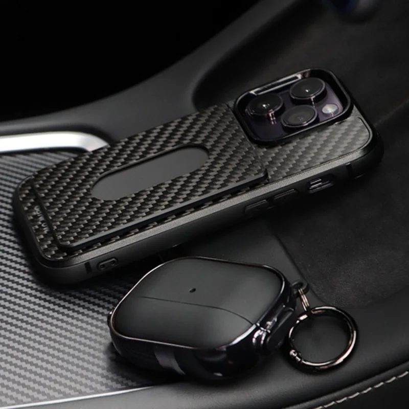 Hot selling magnetic card bag Kevlar ultra-thin magnetic card case suitable for iPhone12/13/14/15proMax