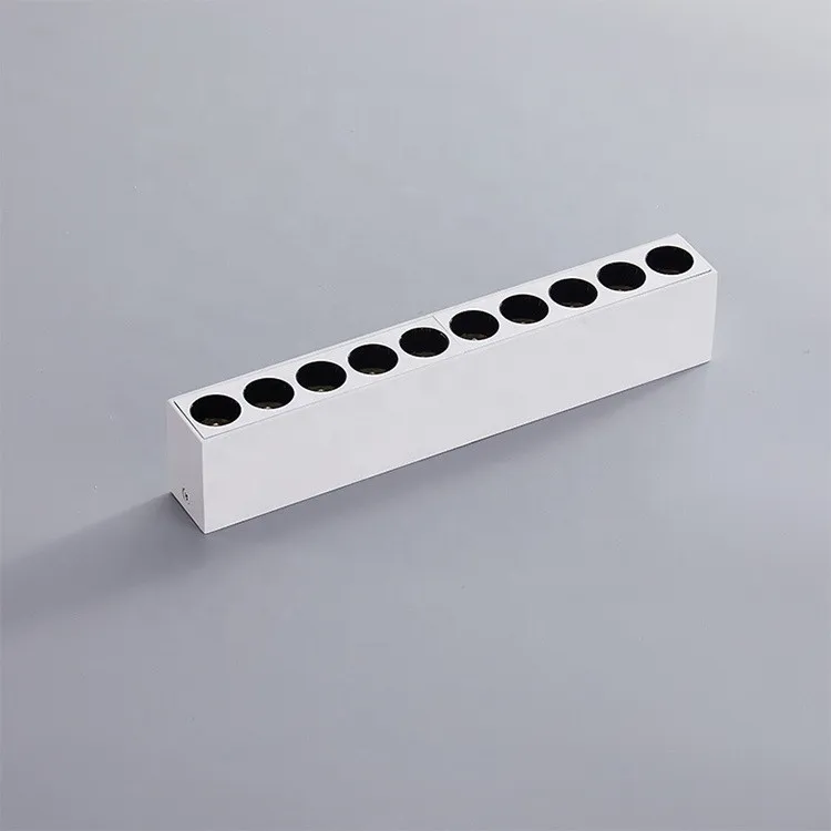 No Main Light Design Porch Living Room Ceiling Deep Cup Anti-Glare 90 CRI LED Surface Mounted Long Strip Grille Light