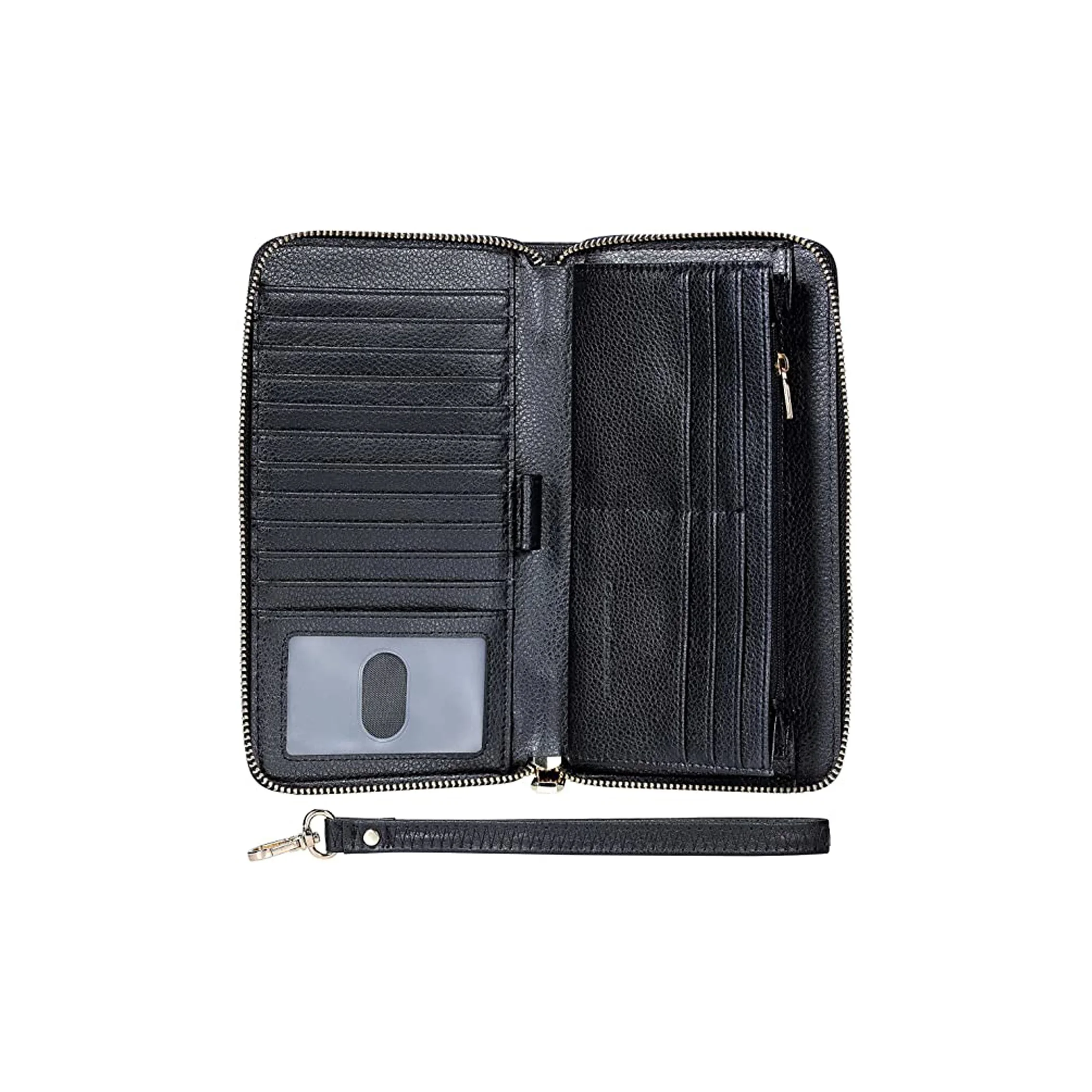 Womens Leather Zipper Wallet Rfid Blocking Ladies Purse Wallets Credit Card Holder Clutch Leather Wallet For Men